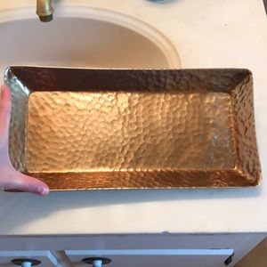 Gold hammered tray